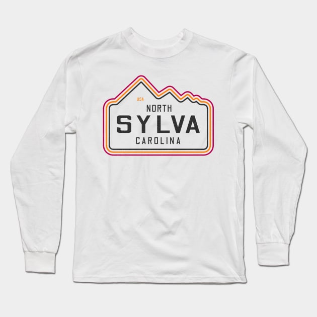 Visiting NC Mountain Cities Sylva, NC Neon Range Long Sleeve T-Shirt by Contentarama